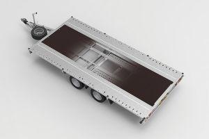 Plateau nu Cargo Connect - 500x228 cm - 3500 kg PTAC - 2 essieux - Roues 12