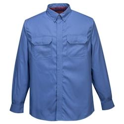 Portwest - Chemise de travail résistante à la flamme BIZFLAME PLUS Bleu Taille M - M bleu 5036108323036_0