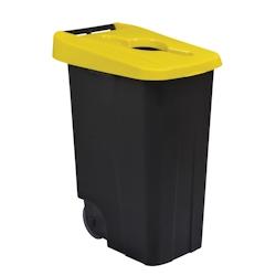 Rossignol - Poubelle 85L mobile ouverture calibrée MOVATRI GREEN - jaune - jaune plastique polypropylène 56188_0