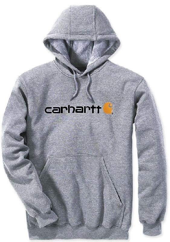 Sweat-shirt à capuche gris granulé - Logo Carhartt - Coupe large - Tissu coton/polyester - T2XL - S1100074034XXL - 791449_0