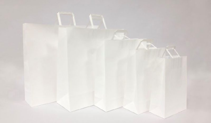 100 sacs kraft à poignée plates ou torsadée, kraft havane - blanc ou couleur - SKFTPPBC-DN10_0
