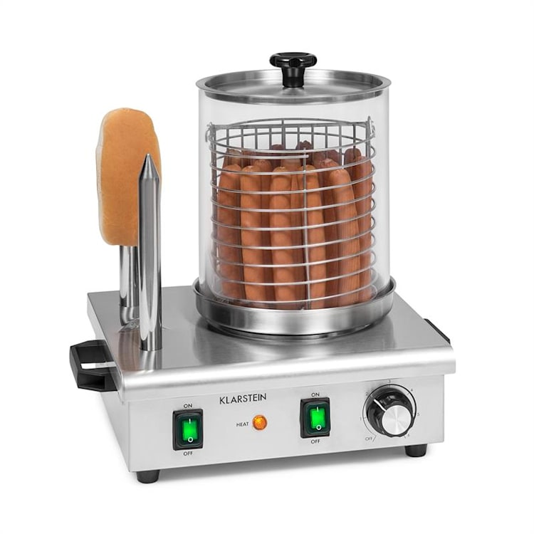 10034453 - Machine à hot dog Klarstein Pro Wurstfabrik 550 - 550W, 5L, cylindre en verre trempé_0