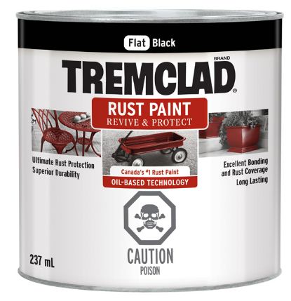 27048x125 - Peinture antirouille - Rona - Tremclad - noir mat - 237 ml_0
