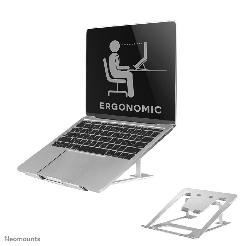 Neomounts by Newstar - Support d'ordinateur portable pliable NSLS085SIL - 10'' à 17'' - 6 positions - Argent_0