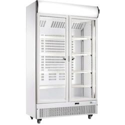 A.C.L - Armoire réfrigérée positive 2 portes vitrées 710 L - Finition Skinplate blanc - inox MM203732_0