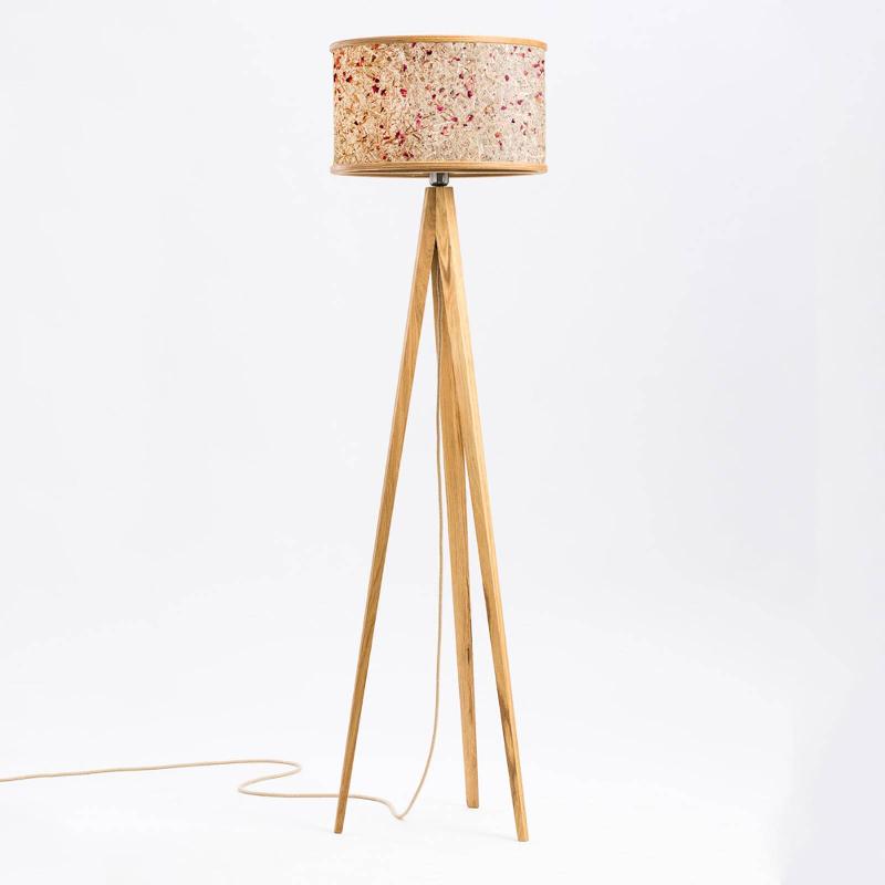 ALMUT VON WILDHEIM ALMUT 2610 LAMPADAIRE, FOIN ET FLEURS ROUGES