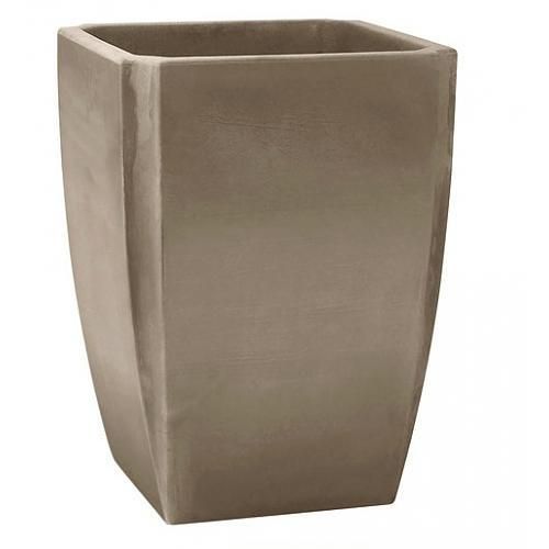 BAC À FLEURS CARRÉ HAUT TAUPE - 65 LITRES - PALMEA 13909 EDA PLASTIQUES