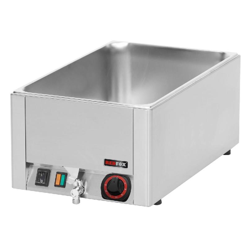 Bain-marie électrique professionnel - 1x GN 1/1 - avec robinet de vidange  | Redfox - BMV1115_0