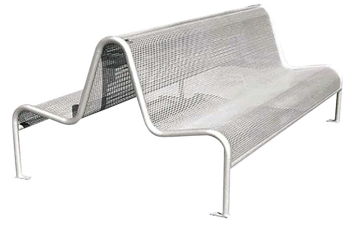 BANC DOUBLE TROKE 2,08 M ACIER GRIS 9006