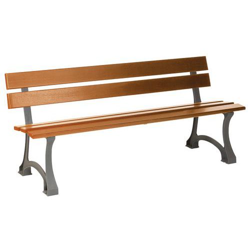 BANC KOR 1,80 M BOIS EXOTIQUE / FONTE