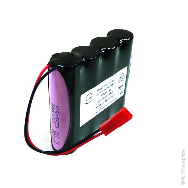 Batterie Li-ion 4x18650 26F 1S4P ST1 3.6V 10.4Ah JST - Tension de charge max 4.2V - Courant de décharge max 2.5A_0