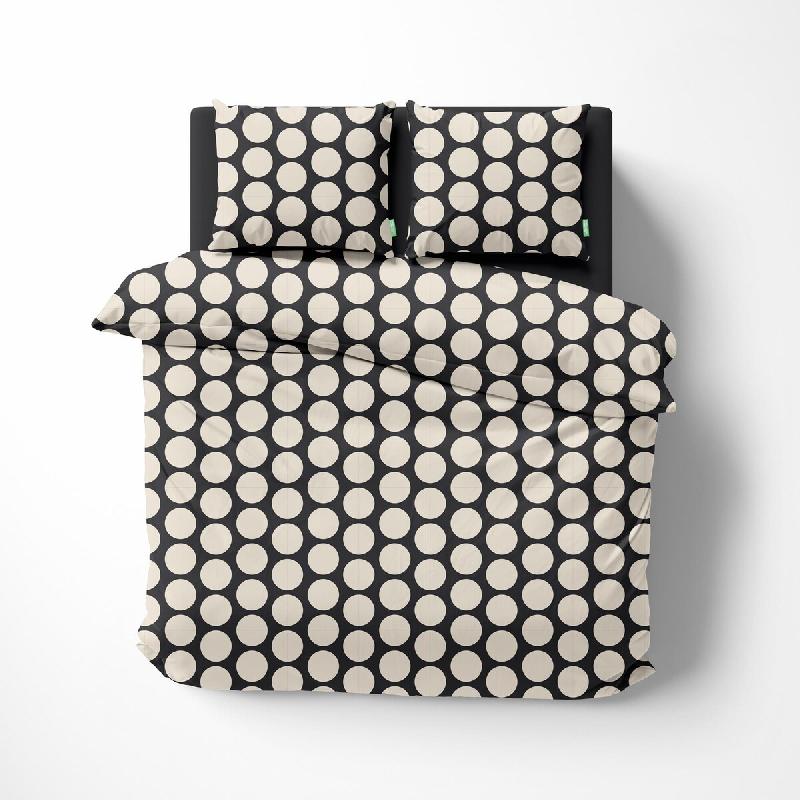 Benetton - Ensemble 4 pièces Lit Double (Housse de Couette 220x220cm, Drap-Housse 160x200cm et 2 Taies d'Oreiller 50x85cm) 100% Coton Noir - noir BE5_0
