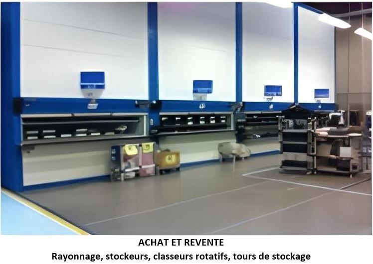 Bloc de 4 stockeurs rotatifs verticaux occasion grande hauteur de 2 a 10 mètres charge de 100 à 500kg_0