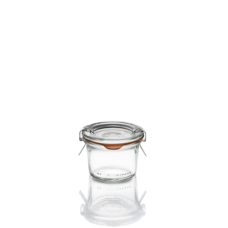 Bocaux en verre Weck® Modèle 80 ml DROIT avec joints et couvercles en verre inclus - WN000039_0