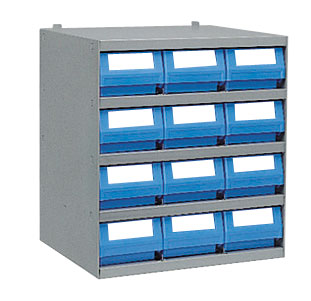CASIER 12 BACS TIROIRS PLASTIQUE MULTIBOX PROFONDEUR 400 MM