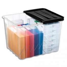 CEP BOITE DE RANGEMENT PLASTIQUE SUPA NOVA CAPACITÉ 75 LITRES TRANSPARENT