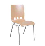 Chaise coque bois - 4 pieds ø 20 - Caro T6 - Piétement accrochable en acier avec finition époxy ou chrome_0