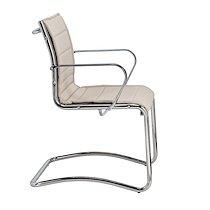 CHAISE VISITEUR ANDREA - TISSU TAUPE