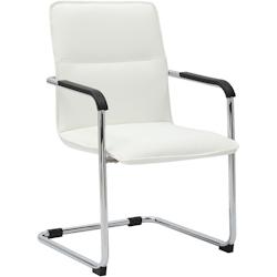 CLP Chaise à bascule Seattle en similicuir Blanc - blanc polyester 181103102_0