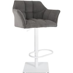 CLP Tabouret de bar Damaso Cord Taupe/Blanc - gris textile 326324_0