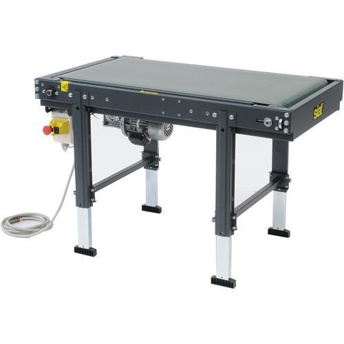 CONVOYEUR TAPIS MOTORISÉ L 500X3000MM + PIEDS & GUIDES - SIAT