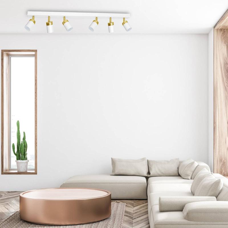 EKO-LIGHT SPOT POUR PLAFOND JOKER, BLANC/DORÉ, À 6 LAMPES