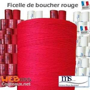 FICELLE DE BOUCHER ROUGE PAR 6