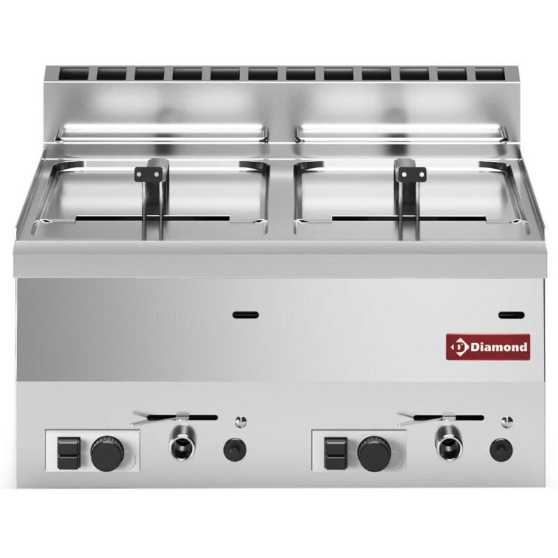 Friteuse gaz, 2 cuves 8 litres - Diamond - 0615402490177_0