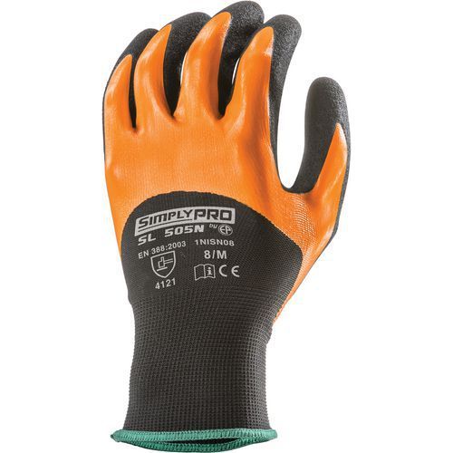 GANTS DE MANUTENTION EUROLITE SL505N J15 POLYÉTHYLÈNE ENDUIT NITRILE - 8