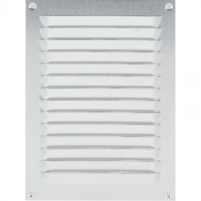 GRILLE ESTAMPÉE 436 LARGEUR 400MM HAUTEUR 100MM ANODISÉ ARGENT - RENSON - 8715