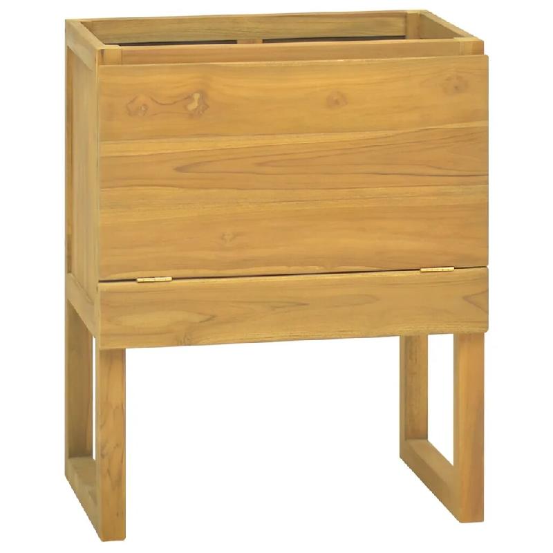 Helloshop26 - Armoire de salle de bain design élégante rangement 60 x 40 x 75 cm en bois de teck naturel 02_0046967 - Bois massif 3000234521972_0