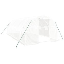 Helloshop26 - Serre tente abri plante fleur légumes avec cadre en acier 18 m² 6 x 3 x 2 m blanc 02_0044553 - 3000220214499_0