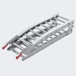 Helloshop26 - Une rampe de chargement multi-usage pliante aluminium rail collision 212 cm jusqu'a 315 kg gris 3416061 - 3002111255161_0