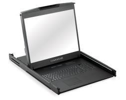 KVM rackable DVI avec commutateur - Écran 17'' ou 20'', clavier 104 touches, modules rackables et options tactiles_0