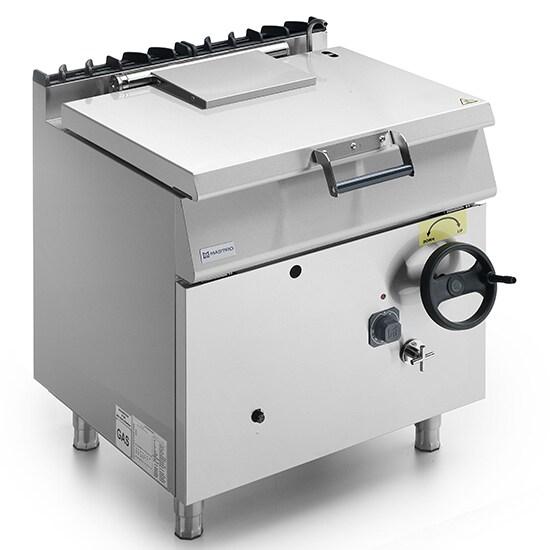 Mastro Sauteuse basculante gaz, capacité 60 litres, cuve en inox 800x730x900 mm - VIRTUS - argenté inox MS78BRG_0