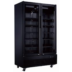 METRO Professional Réfrigérateur à boissons 2 portes GSC2100B, 120 x 72.5 x 206.6 cm, 949 L, froid ventilé, avancée et serrure, noir - noir multi_0