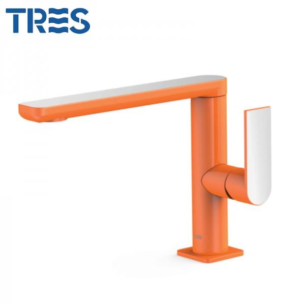 MITIGEUR LAVABO ORANGE CHROME BEC 35X15 MM. - TRES 20020501NA