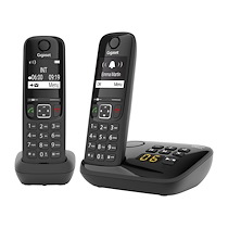 PACK DUO TÉLÉPHONE RÉPONDEUR SANS FIL GIGASET AS690A - NOIR