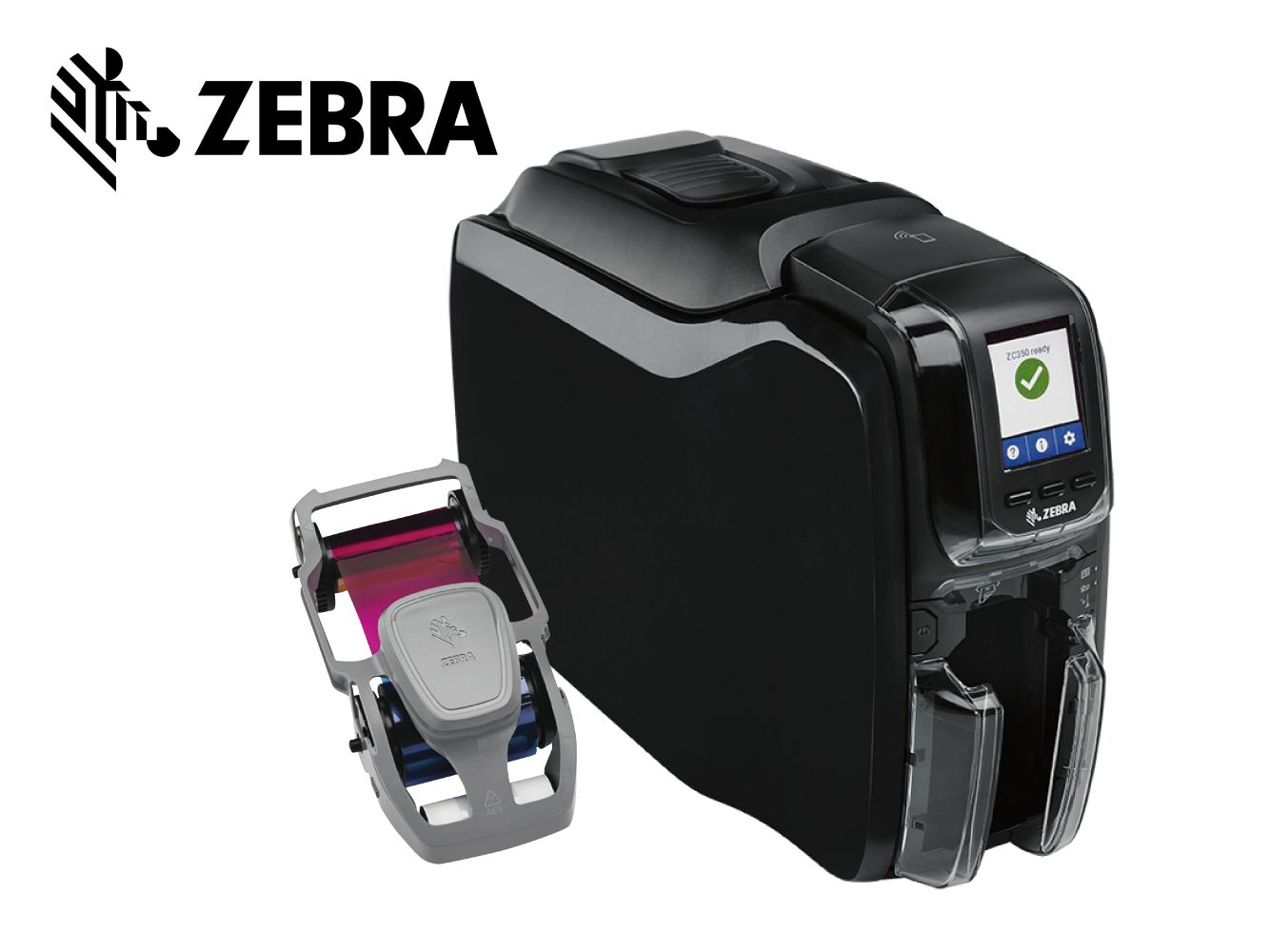 Pack imprimante a carte zebra zc350   ruban ymcko_0