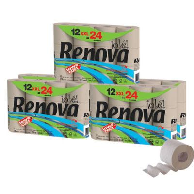 60 rouleaux papier toilette Renova Olé XXL 2 épaisseurs_0
