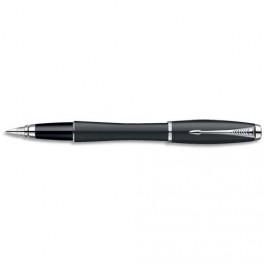 PARKER STYLO PLUME MOYENNE URBAN CORPS LAQUÉ NOIR FEUTRÉ,ATTRIBUTS CHROMÉS (CT)