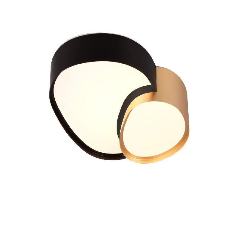Plafonnier LED  dimmable avec télécommande, Noir et Or - Trio - Rise - multicolore métal 4017807600599_0