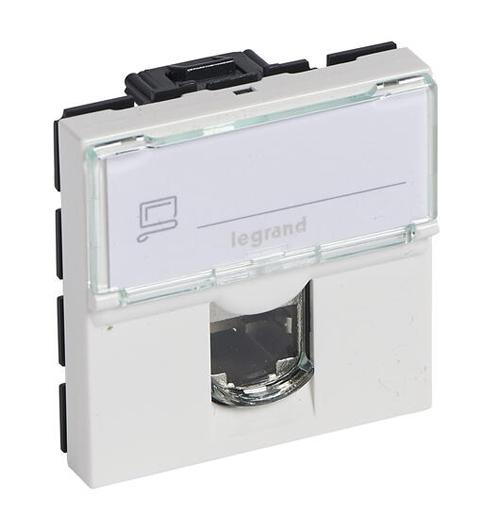Prise rj45 mosaic catégorie6 stp à blindage métal blanc 2 modules - LEGRAND - 076576 - 481815_0