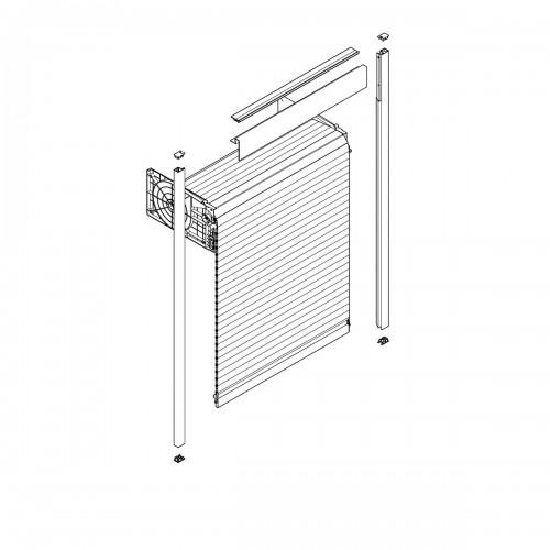 RAIL DE GUIDAGE POUR PLACARD DE CUISINE À VOLET ROULANT C BOX - LG900 H1500 REHAU