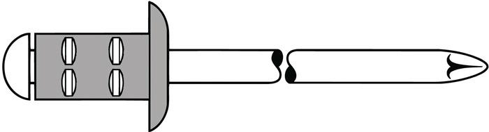Rivet aveugle POP PolyGrip® - tige de rivet 3,2 x 8 mm - aluminium/acier inoxydable - pack de 100 pièces - GESIPA_0