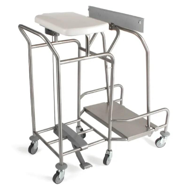 Sclessin 374.756S Chariot Porte-Sac Avec Couvercle et Pédale Professionnel - 374.756S_0