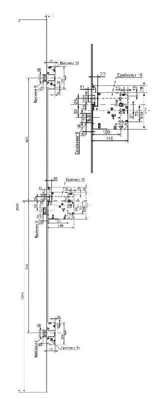 Serrure à larder série 5000xl sgn1 a2p* trilock VACHETTE 24128000 - 787063_0