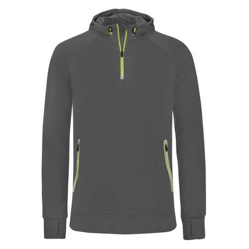 SWEAT À CAPUCHE 1/2 ZIP TRAINING ANTHRACITE