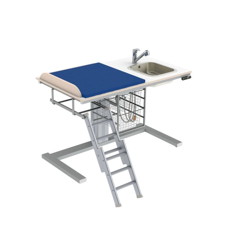 Table à langer pour handicapé - Granberg - électrique largeur 140 cm avec lavabo à droite - 332-141-0211_0