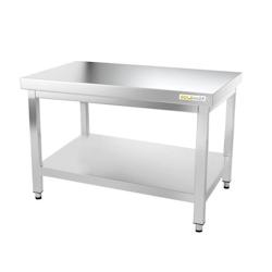 Table de travail en inox soubassement 1000 x 700 mm PREMIUM / GOLDINOX - gris inox 3701770805099_0